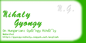 mihaly gyongy business card